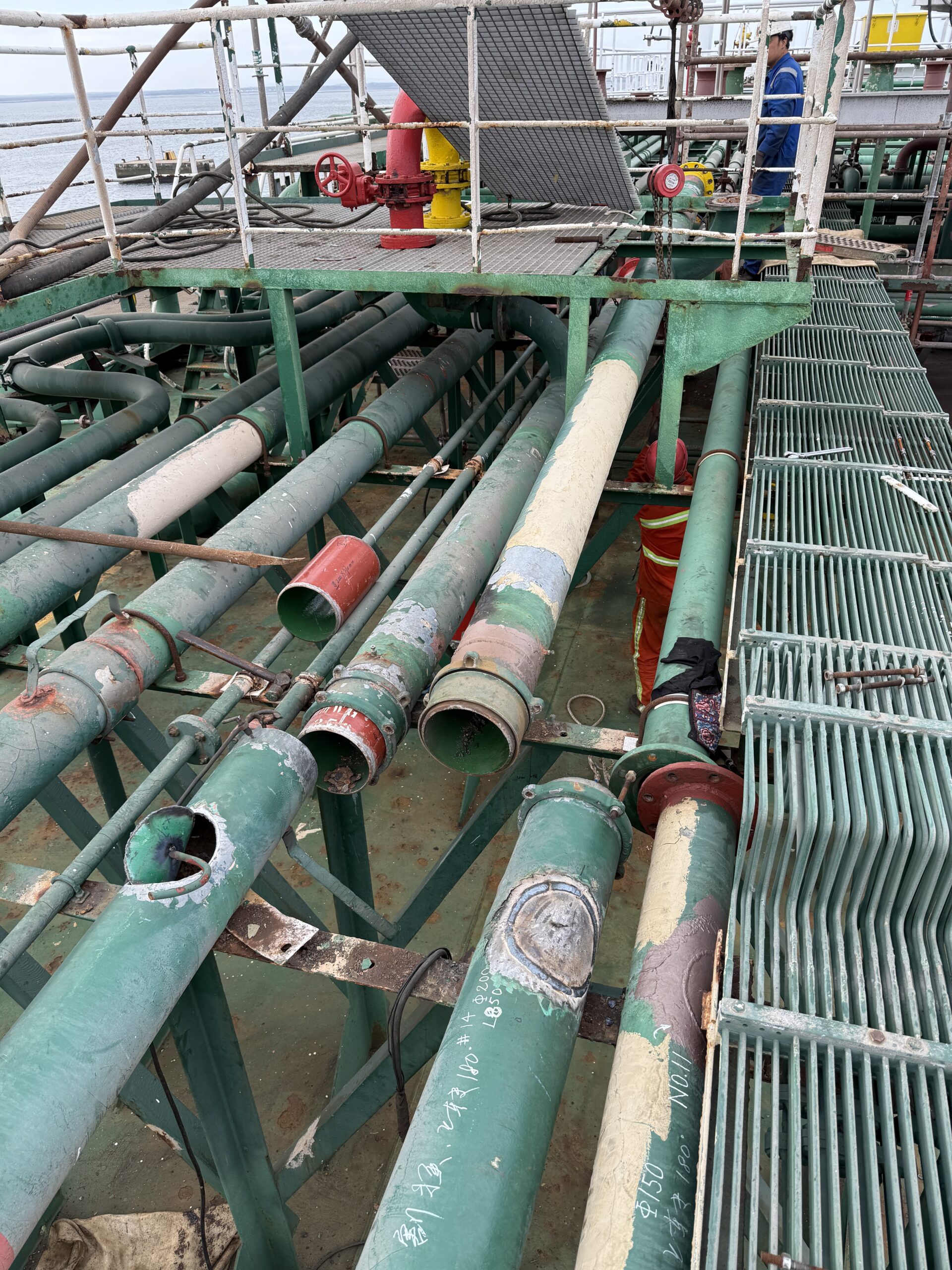 DN 200 foam fire water pipe DN150 Cargo Oil Tank cleaning pipe_5239