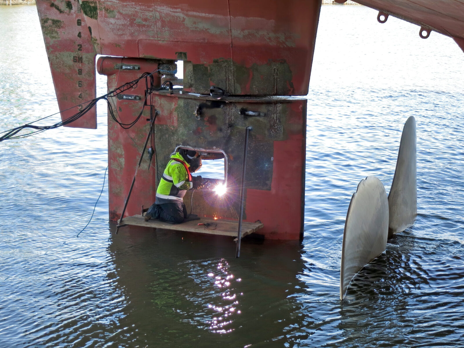 Rudder Blade Repaired 2