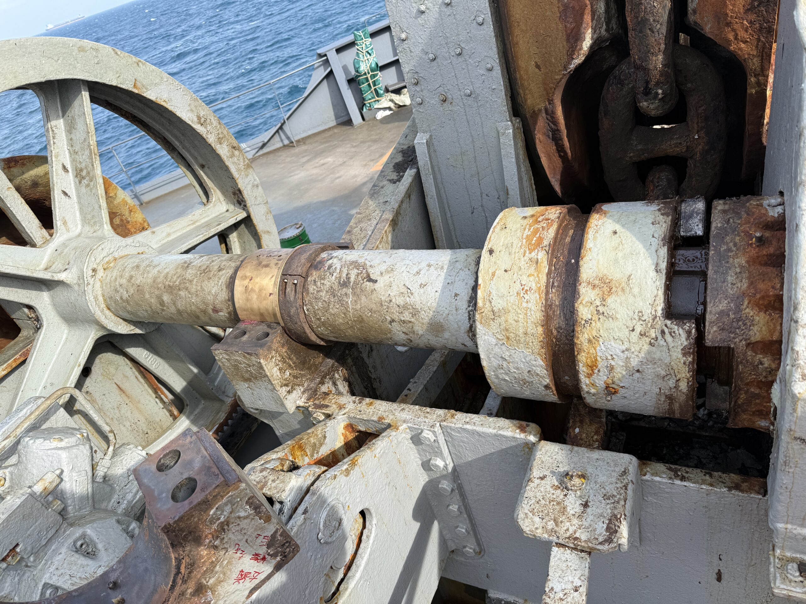Windlass Bush bearing repaired 2