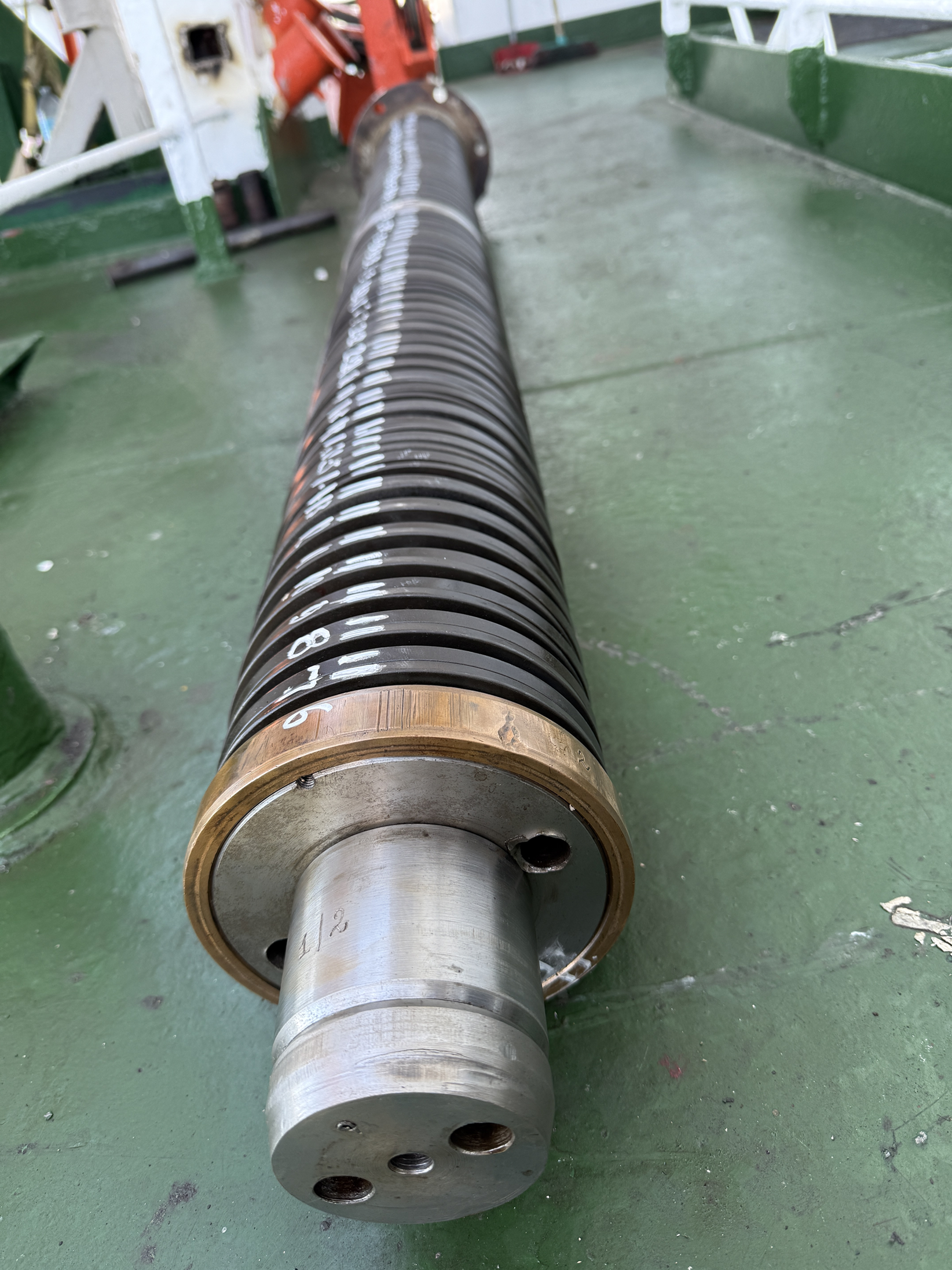 rescue boat davit cylinder repaired 03
